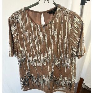 Women’s sequin short sleeve top